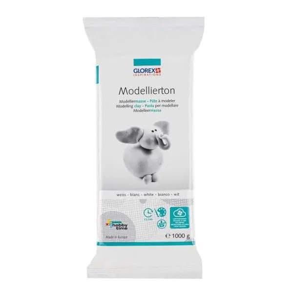 Modellierton weiss 1000g - Kidis Art