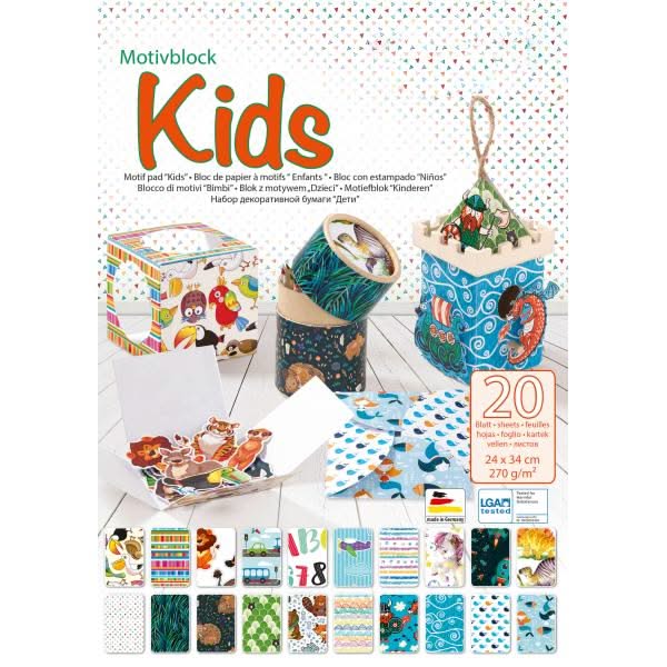 Motivblock Kids 24x34cm, 20 Blatt sortiert - Kidis Art