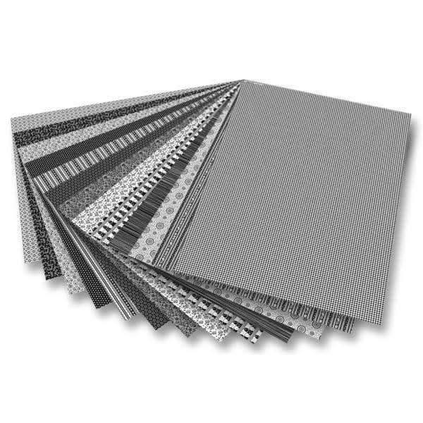 Motivblock schwarz/weiss 24x34cm, 26 Blatt sortiert - Kidis Art