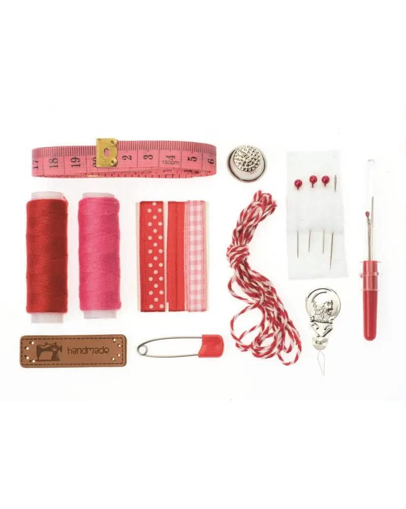 Näh-Set Lili Rose rot, 14-tlg - Kidis Art