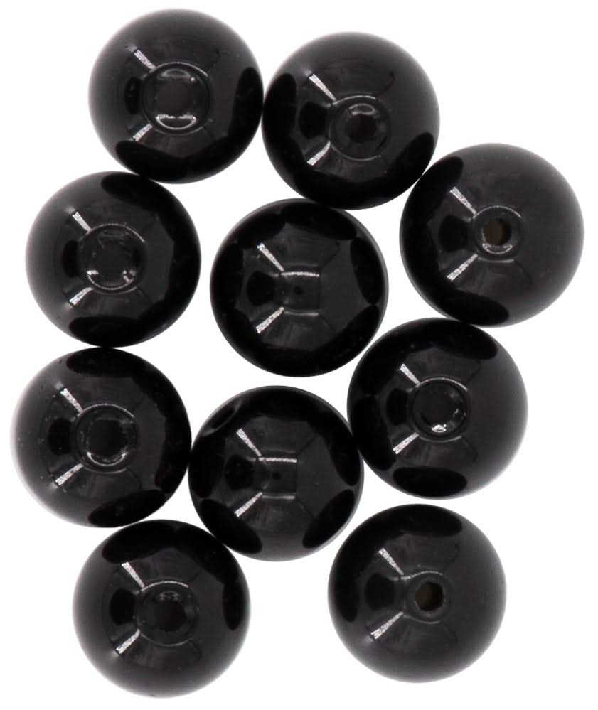 Natursteine, 8mm, 10St. Shiny Carbonado - Kidis Art
