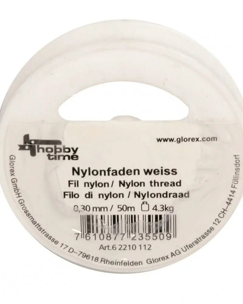 Nylonfaden weiss 0,30mm 50m - Kidis Art