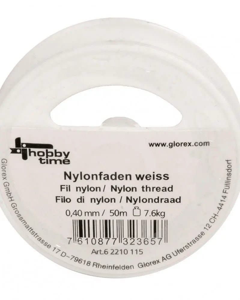 Nylonfaden weiss 0,40mm 50m - Kidis Art