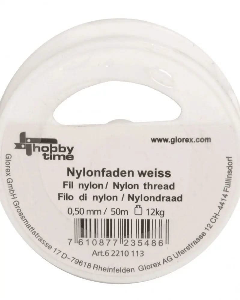 Nylonfaden weiss 0,50mm 50m - Kidis Art