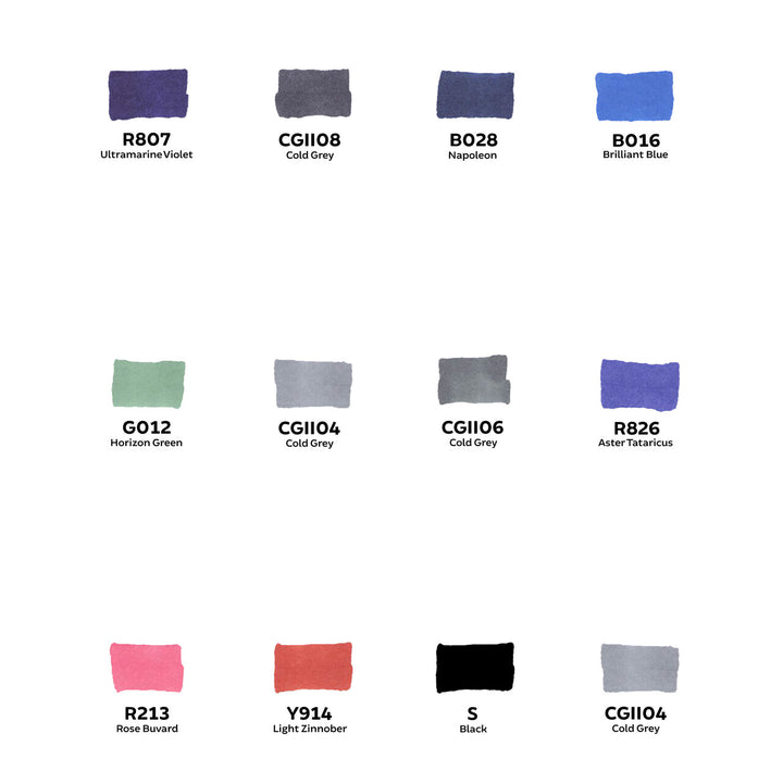 Toki Fader Marker 12er Smokey Set