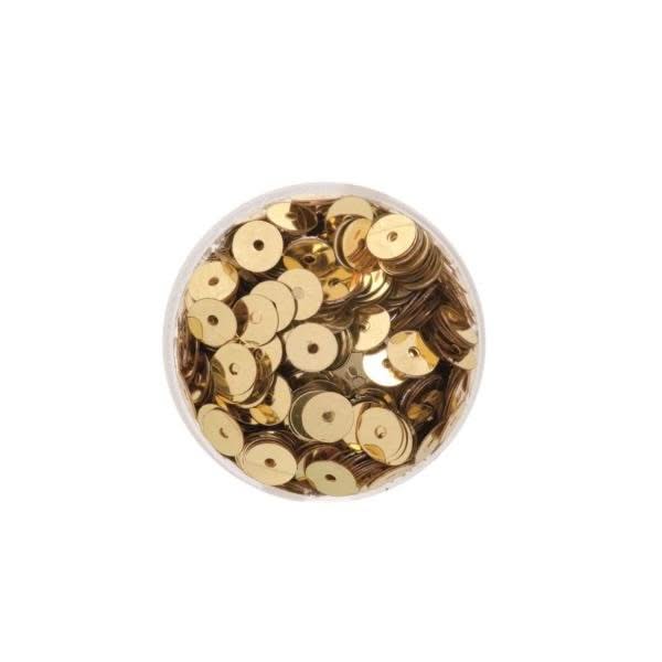 Paillettenscheiben goldfarben 6mm 7gr - Kidis Art