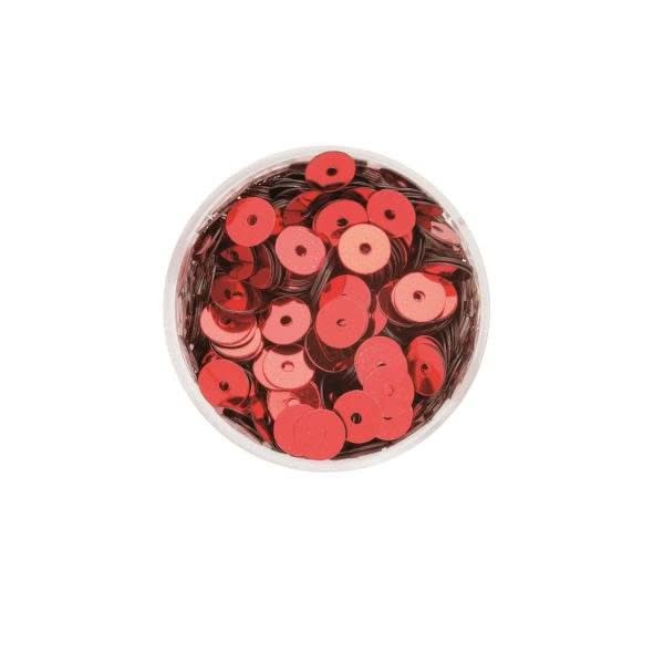 Paillettenscheiben rot 6mm 7gr - Kidis Art