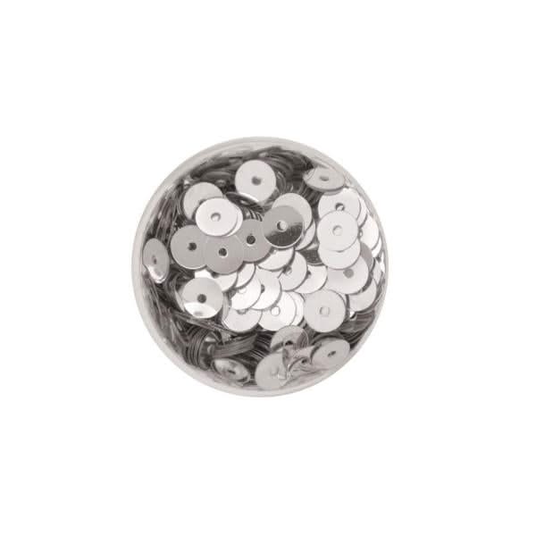 Paillettenscheiben silberfb. 6mm 7gr - Kidis Art