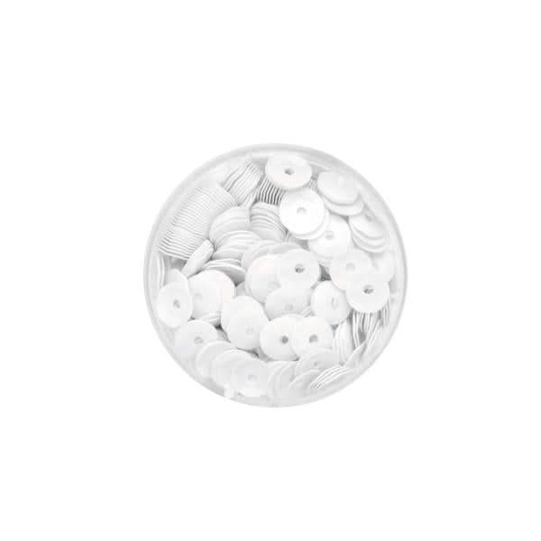 Paillettenscheiben weiss 6mm 7gr - Kidis Art