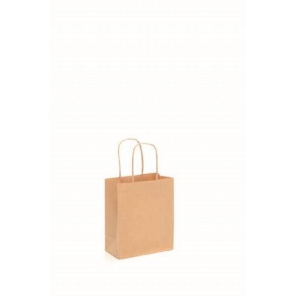Papiertragetasche, Kordelgriff 15x18cm natur - Kidis Art