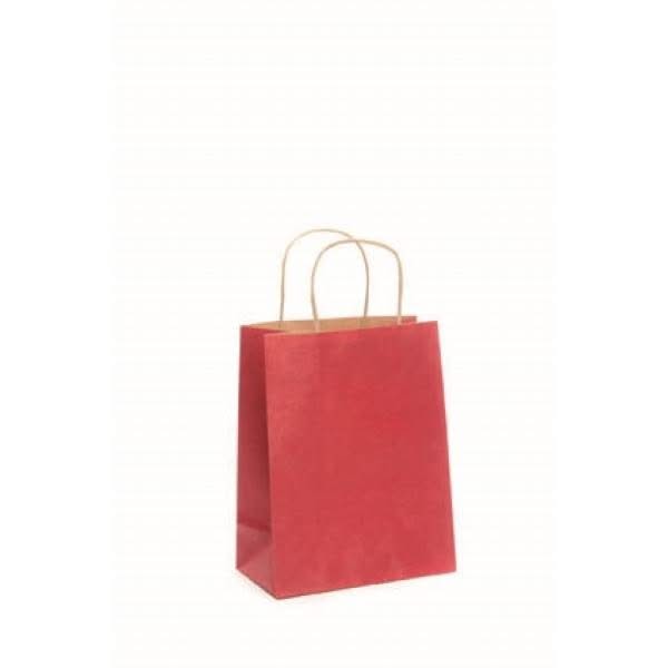 Papiertragetasche, Kordelgriff 21x27cm rot - Kidis Art