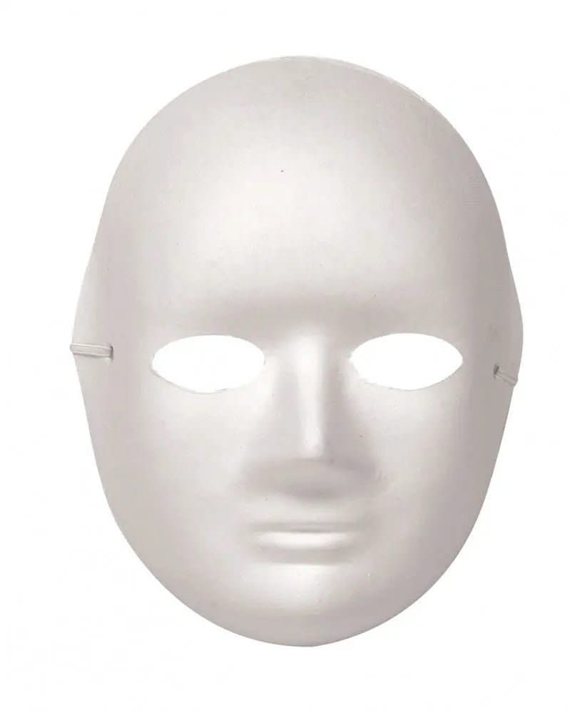 Papp-Maske Frau 17x20,5cm 1St - Kidis Art