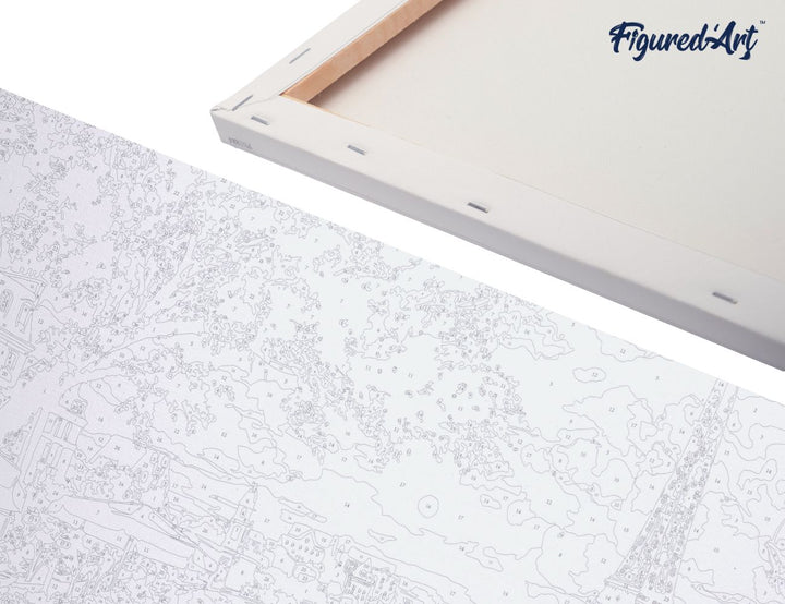 Malen nach Zahlen 40x50cm auf Keilrahmen gespannt Figured’Art Basilius-Kathedrale - Kidis Art