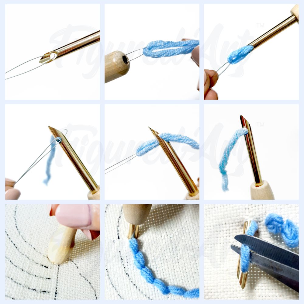 Punch Needle 20x20 Regenbogen - Kidis Art