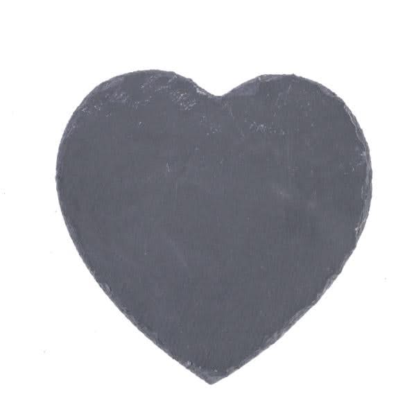 Schiefer Untersetzer, Herz 20x20x0,4cm - Kidis Art