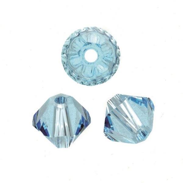 Schliffspitzperle Swarovski 4mm aqua 25 Stück - Kidis Art