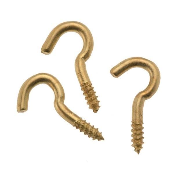 Schraubhaken 12x5mm 24St vermessingt, offen - Kidis Art