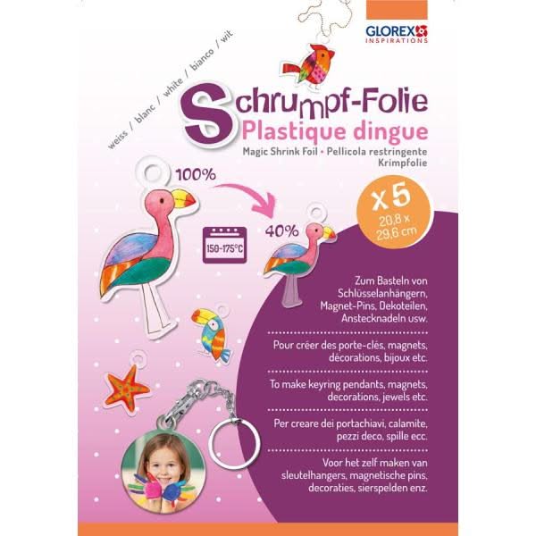Schrumpffolie A4 5 Bogen transparent - Kidis Art