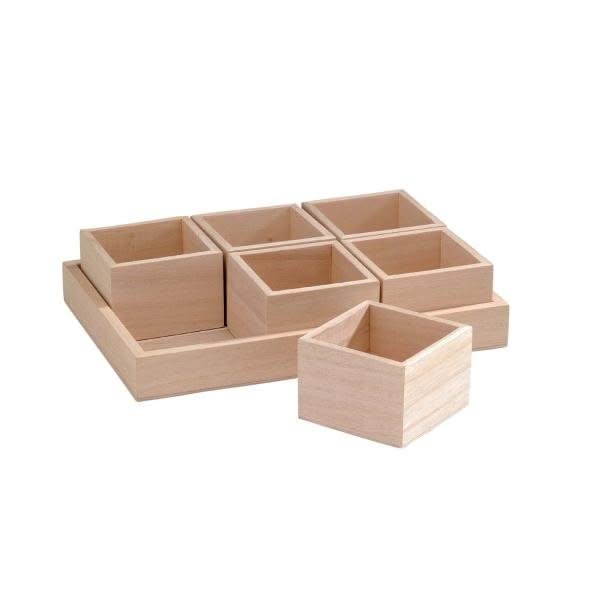 Setzkasten 7tlg 26,5x18,5x6cm FSC, Kiefernholz - Kidis Art