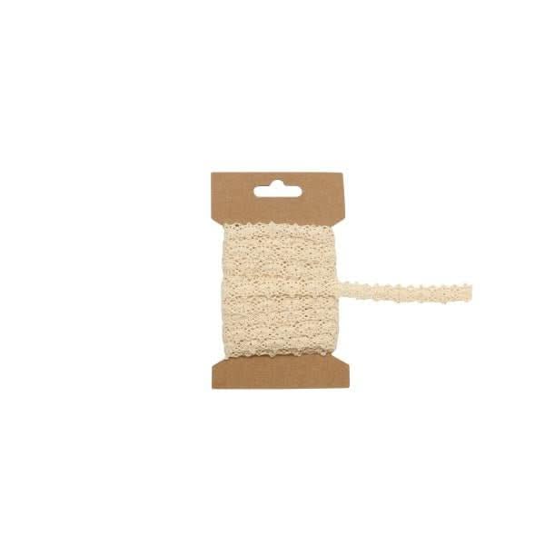 Spitzenband, beige 1,3cm x600cm - Kidis Art