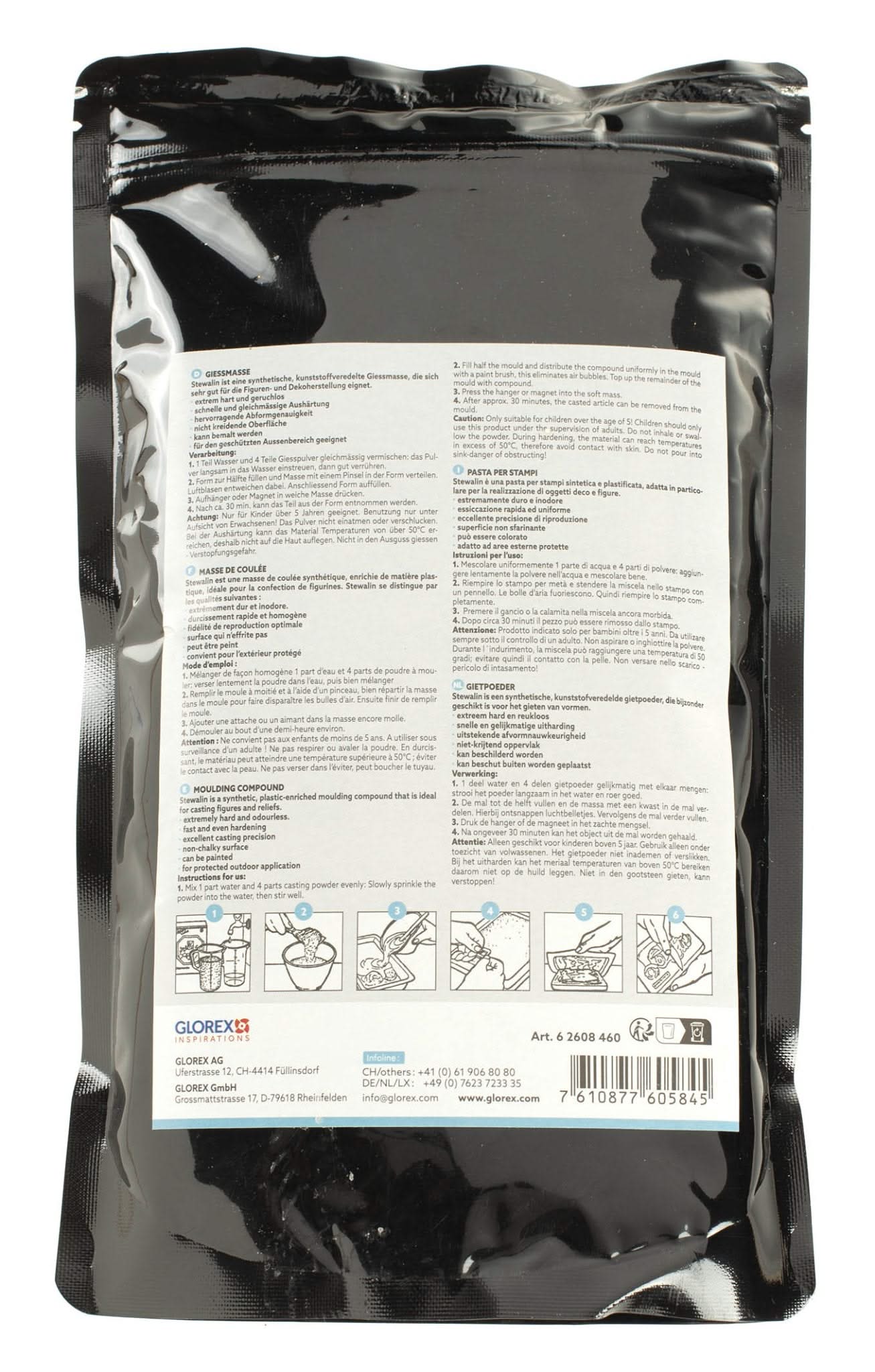 Stewalin schwarz 1kg - Kidis Art