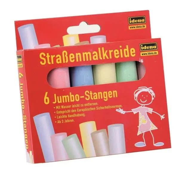 Strassenmalkreide, 6 Farben - Kidis Art