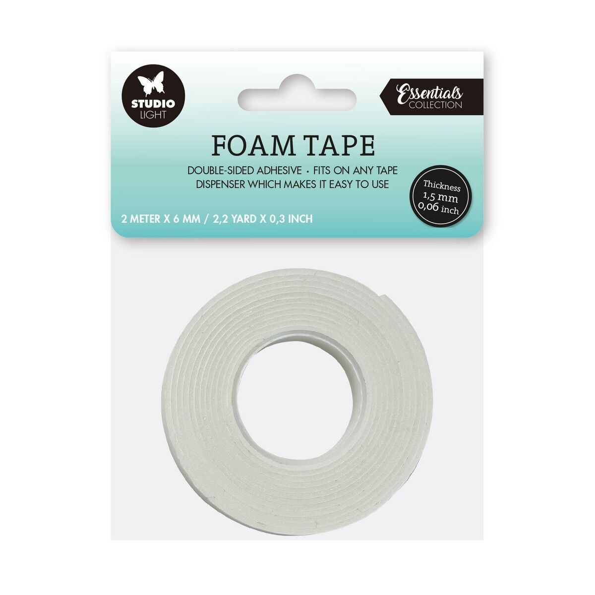 Doppelseitiges Schaumklebeband 1,5 mm dick - 0,6 mm breit Essential Tools 03