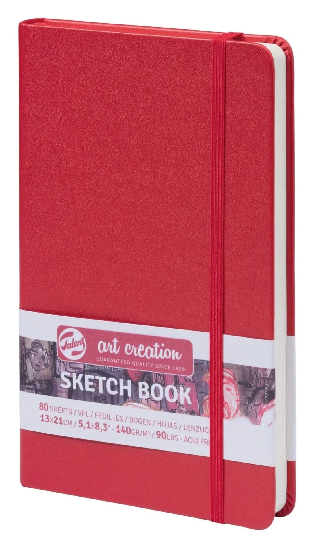 Talens Art Creation Skizzenbuch Rot 13 x 21 cm 140 g 80 Bogen - Kidis Art