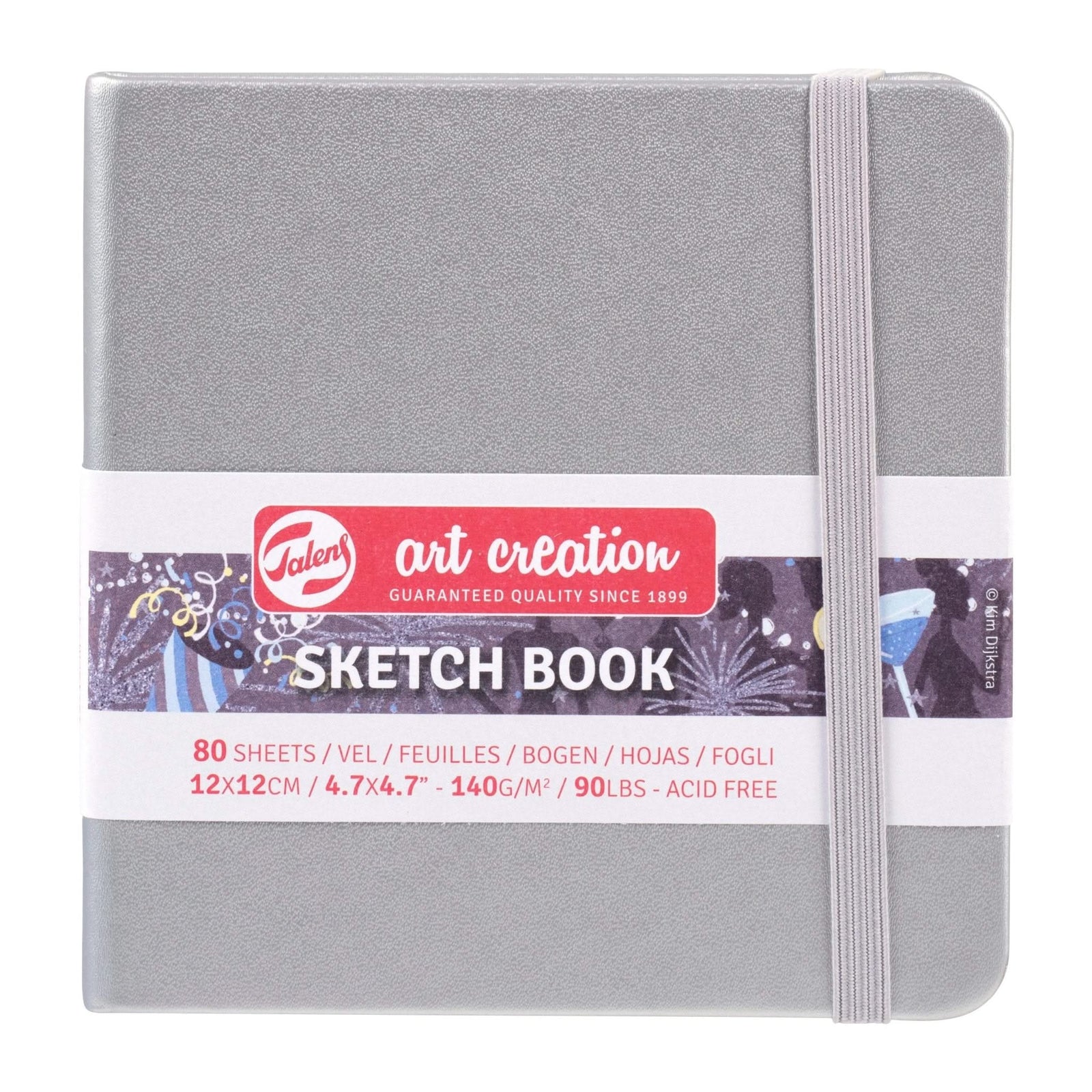 Talens Art Creation Skizzenbuch Silber glänzend 12 x 12 cm 140 g 80 Bogen - Kidis Art