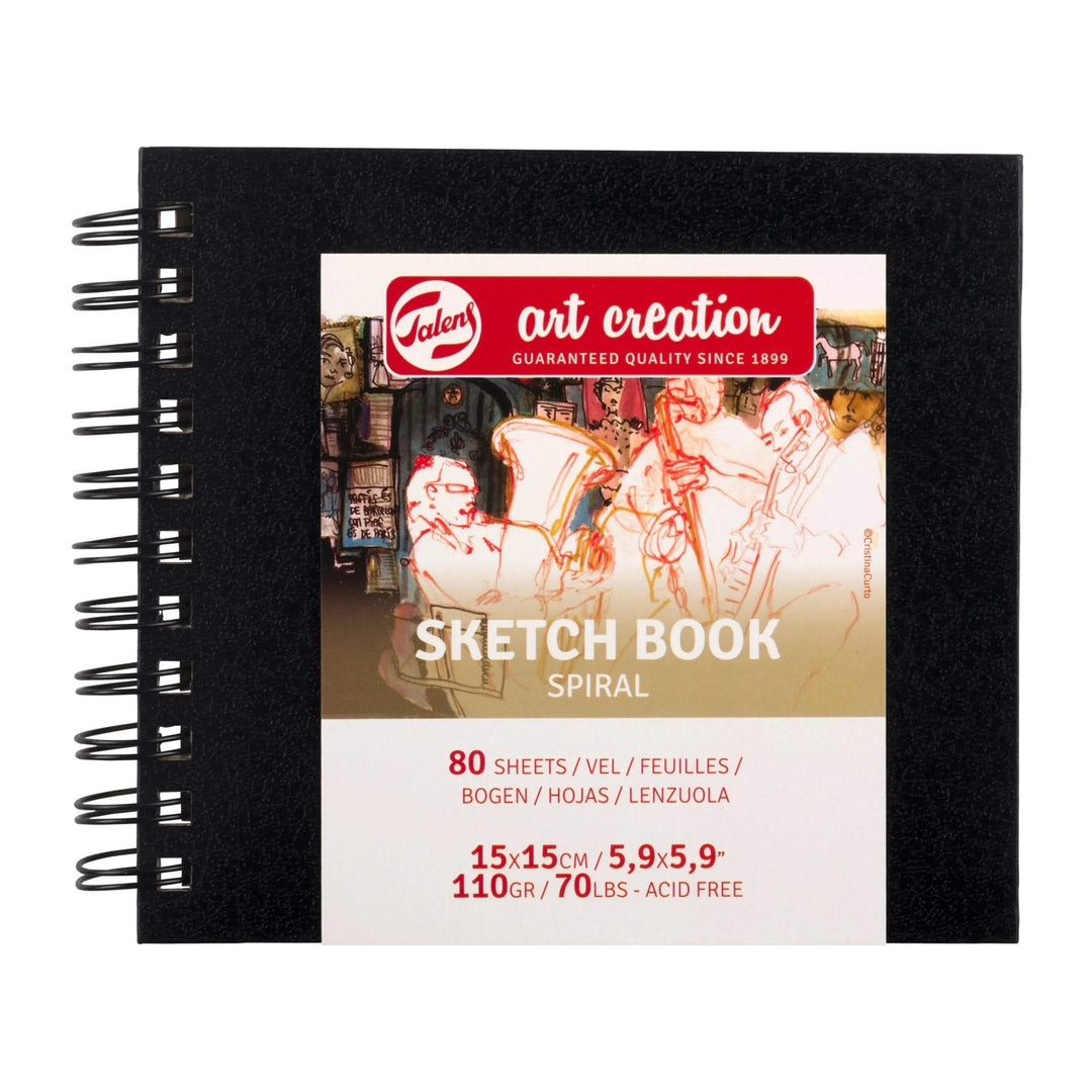 Talens Art Creation Skizzenbuch Spiral 15 x 15 cm 110 g 80 Bogen - Kidis Art