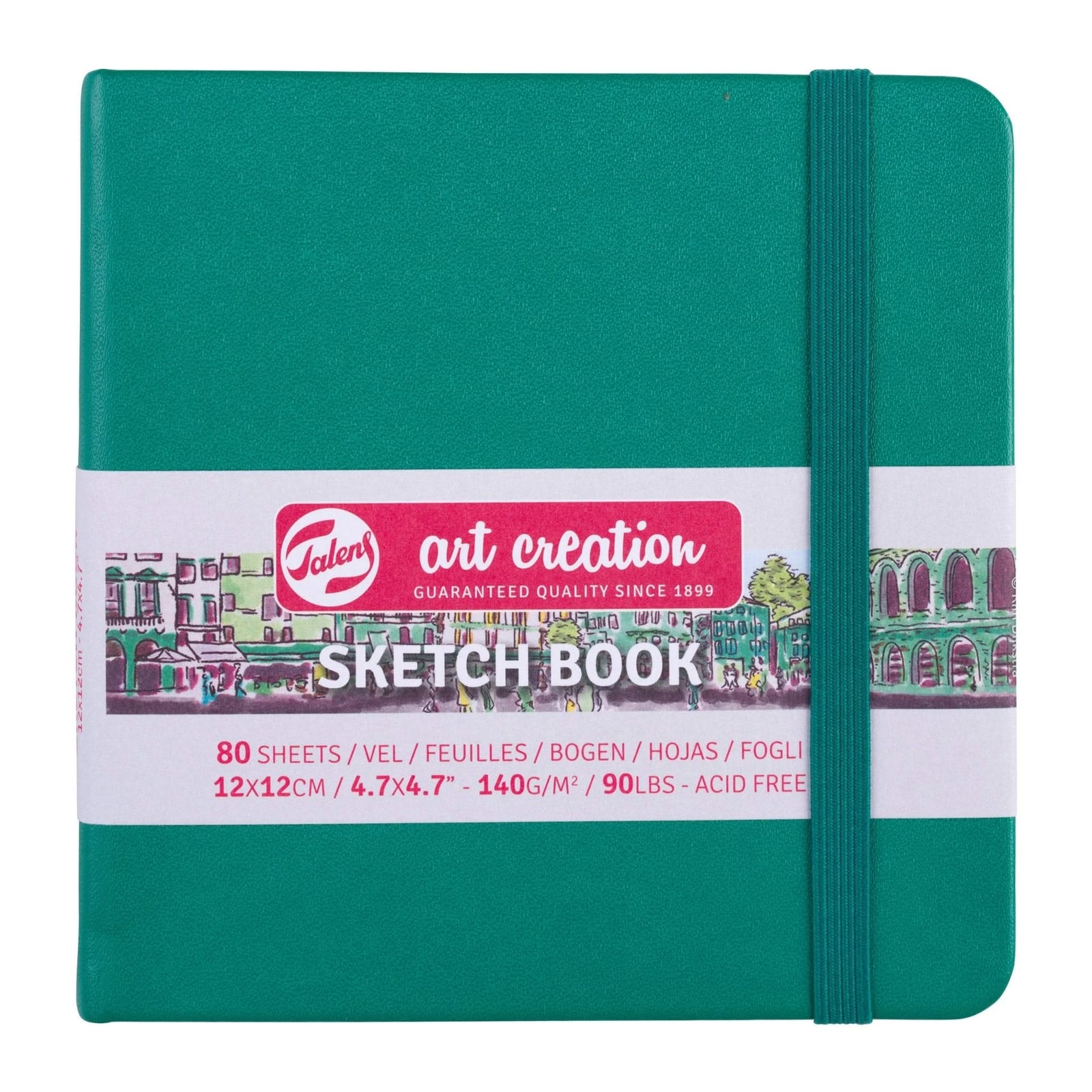 Talens Art Creation Skizzenbuch Waldgrün 12 x 12 cm 140 g 80 Bogen - Kidis Art