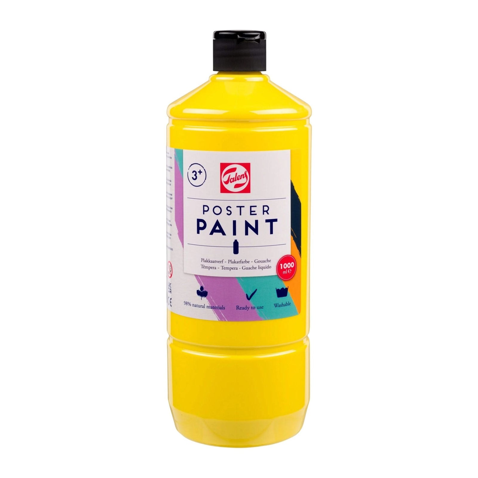 Talens Poster Paint Schulfarbe, 1 Liter, Primär Gelb - Kidis Art