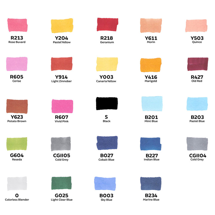 Toki Fader Marker 24er Comic Set
