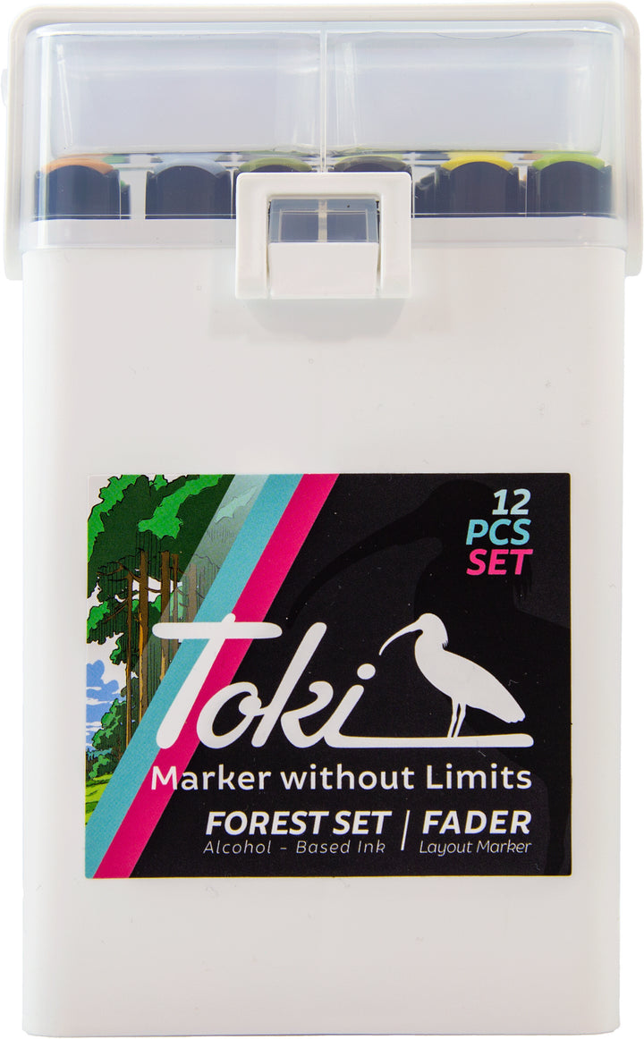 Toki Fader Marker 12er Forest Set