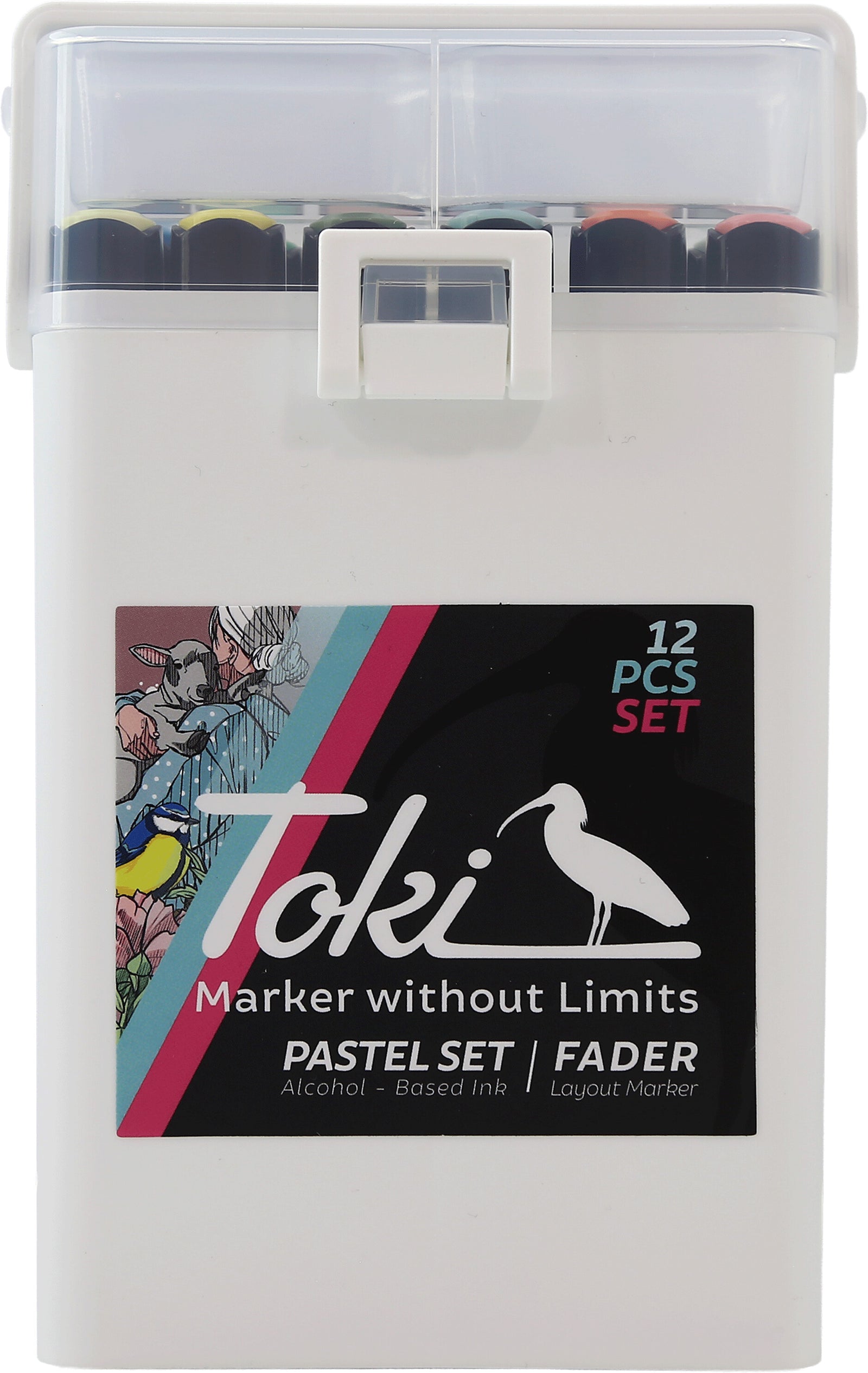Toki Fader Marker 12er Pastell Set