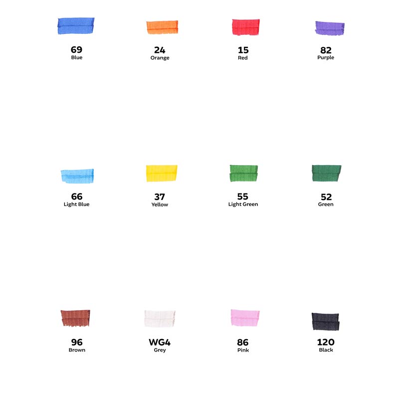 Toki Beginner Kids Marker 12-Piece Set - Basic