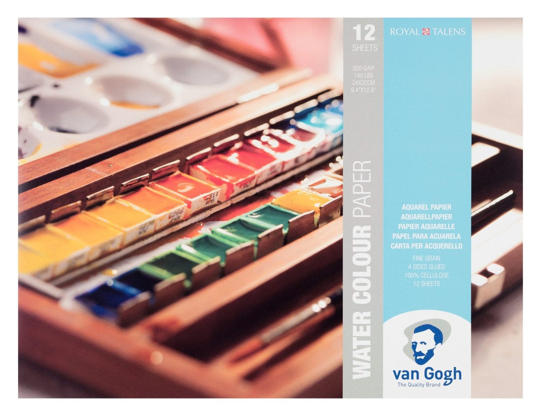 Van Gogh Aquarellpapierblock 12 Blatt 300 g / Format 24 x 32 cm - Kidis Art