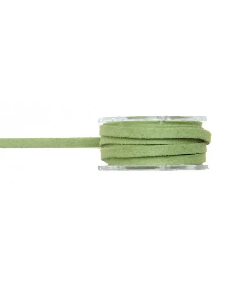 Velour-Lederband-Rolle 3mm/2m, flach beige - Kidis Art