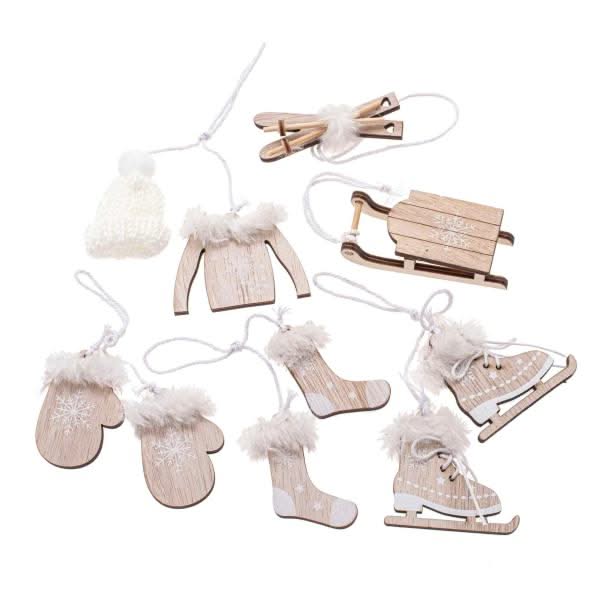 Winterhänger-Set, in Box natur, 10tlg - Kidis Art